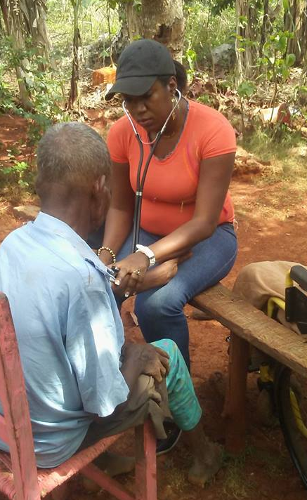 Fabi mobile visit with elderly man